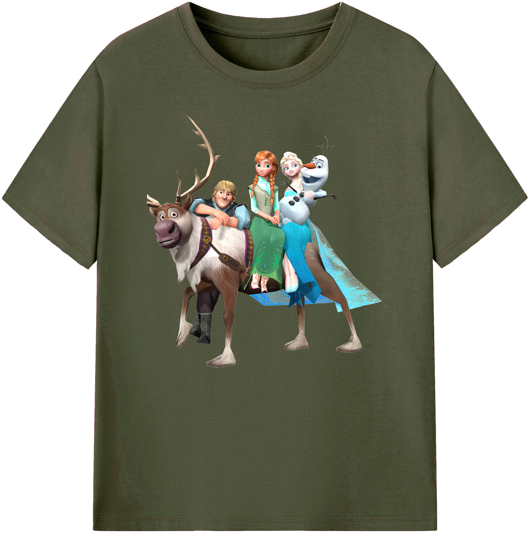 （画像用） アナと雪の女王 アンナ エルサ Frozen Anna Elsa 綿100％ メンズ半袖Tシャツ｜肌触りやわらか＆通気性